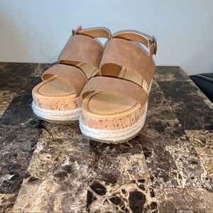 AE Brown Platform Espadrilles